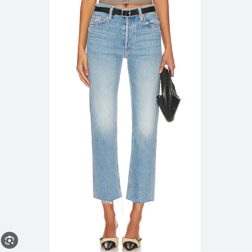 MOTHER Denim The Tomcat Ankle Fray 26 in Kitty Corner straight leg jeans
